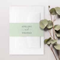 Elegant Soft Green Wedding Monogram