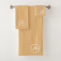 Elegant Soft Peach Monogramed Personalisiert