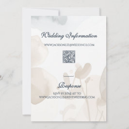 Elegant Soft Romantic Botanical Script Wedding Einladung