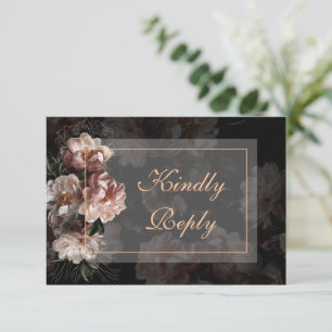 Elégant Soirée Rose Gold Wedding RSVP