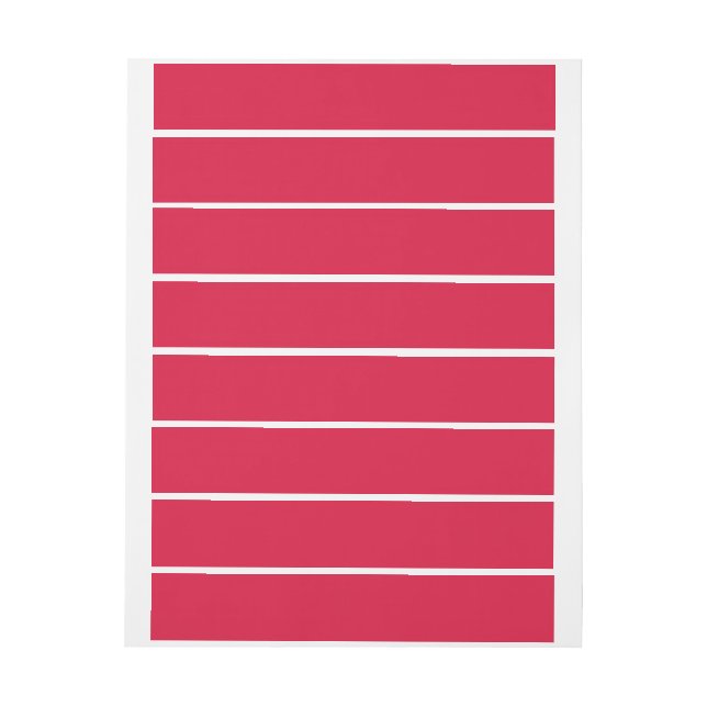 Elegant Solid Crimson Wrap rund um das Adressetike Rundum-Adressaufkleber (Bogen)
