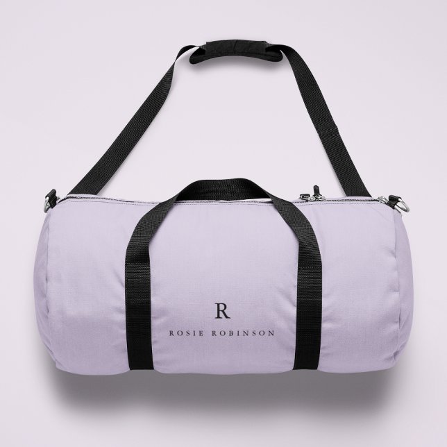 Elegant Sophisticated Classic Monogram Lilac Duffle Bag (Von Creator hochgeladen)