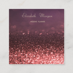Elegant Sophisticated Modern Einfaches Glitter Bok Quadratische Visitenkarte