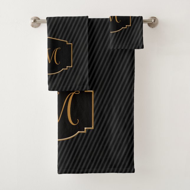 Elegant, Sophisticated Striped Monogram  (En situation)
