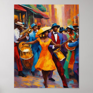 Elegant Sophisticy Harlem Renaissance Music Poster