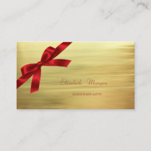 Elegant Sophistiziert Modern Faux Gold, Roter Boge Visitenkarte