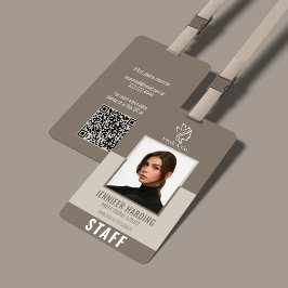 Elegant Spa & Salon Beauty Employee Badge Ausweis