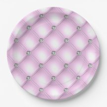 Elegant Sparkle Lila Tufted Bling Glam Wedding
