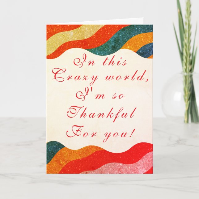 Elegant Sparkly Look Gratitude Birthday Karte (Vorderseite)
