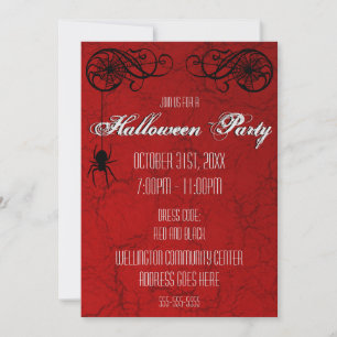 Elégant Spiderweb Party Invitation