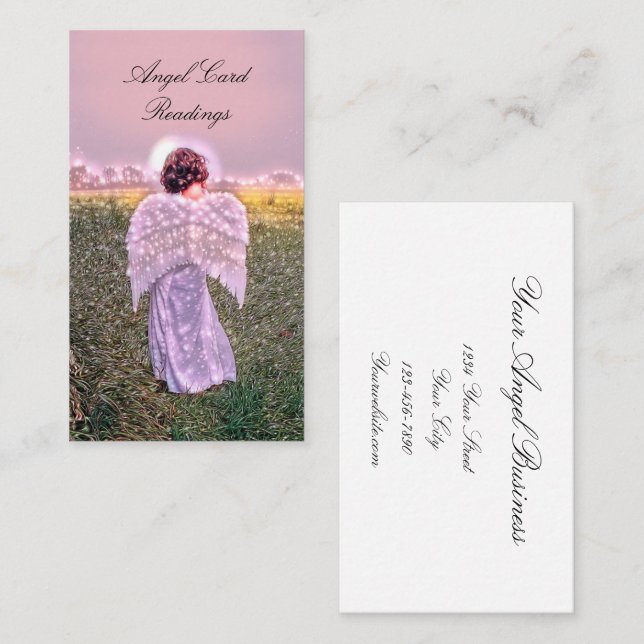 Élégant Spirituel Lecture Carte Angel Lumineuse (Devant / Derrière)