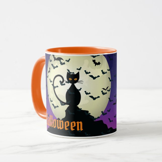 Elegant Spooky Halloween Tasse (Vorderseite Links)