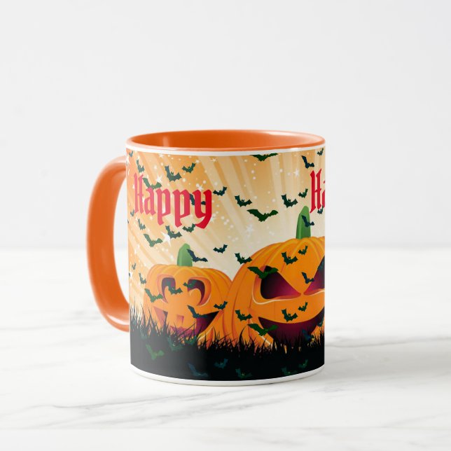 Elegant Spooky Halloween Tasse (Vorderseite Links)