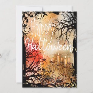 Elegant Spooky Happy Halloween Grußkarte Einladung