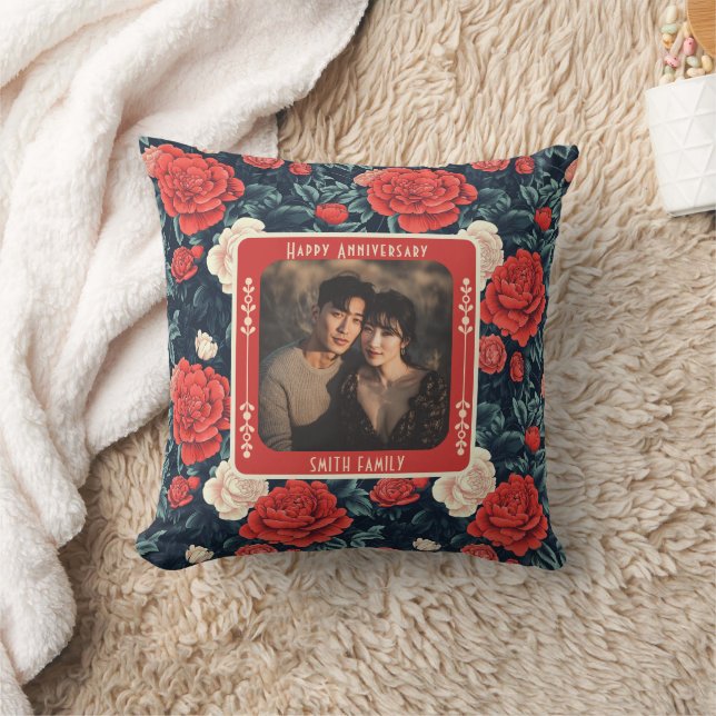 Elegant Spouse Golden Anniversary  Throw Pillow  Kissen (Decke)