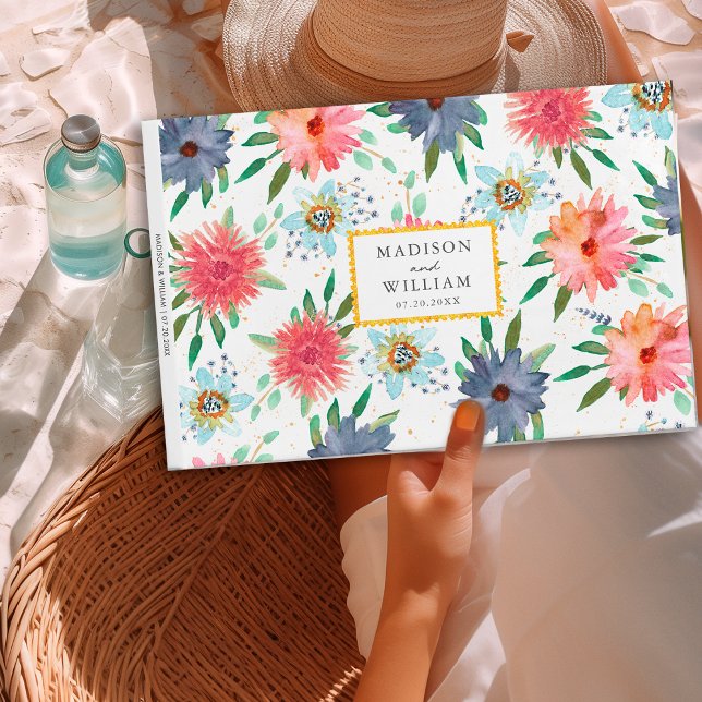 Elegant Spring Boho Chic Greenery Wildblume Gästebuch (Von Creator hochgeladen)