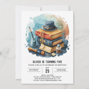 Elegant Spy Detective Birthday Einladung