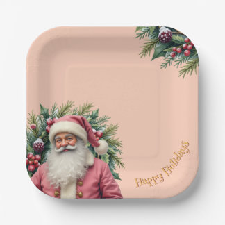 Elegant Square Christmas Pappteller
