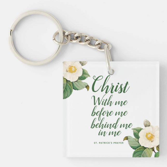 Elegant St. Patrick's Prayer Schlüsselanhänger (Vorderseite)