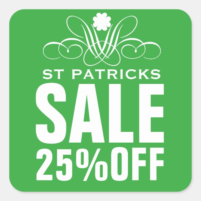 Elegant St Patrick's Sale Sticker (Vorderseite)