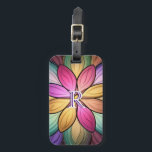 Elegant Stained‑Glass Floral Monogram Initial Gepäckanhänger<br><div class="desc">This elegant luggage tag features a vibrant stained‑glass–inspired floral design in rich multicolor jewel tones, personalized with a monogram initial for a polished, stylish touch. The vivid colors and clean symmetry make your bag easy to spot while adding a unique, expressive accent to your travel gear. A thoughtful gift idea...</div>