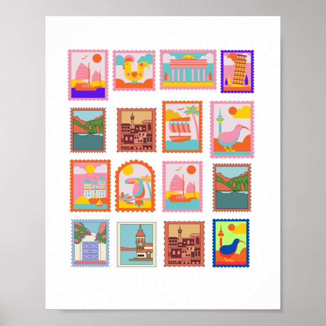 ELEGANT STAMPS ART Poster (Vorne)