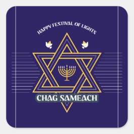 Elegant Star of David Hanukkah Sticker