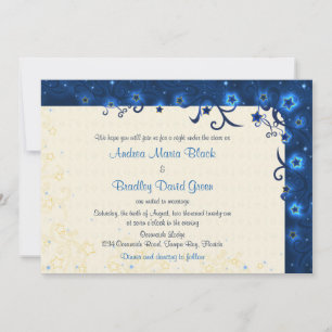 Elegant Starry Sky Wedding Einladung