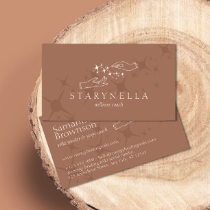 Elegant Stars Energie-Heilung Hände Reiki-Therapie Visitenkarte