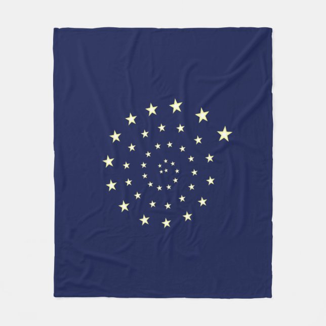 Elegant Stars Spiral Fleecedecke (Vorderseite)