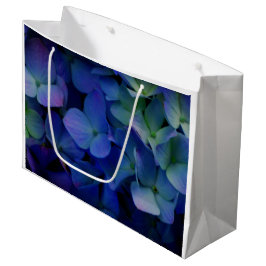 Elegant staubblau lila blumenreich große geschenktüte