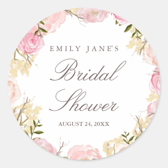 Élégant Sticker Bridal Rose Rose Rose (Devant)