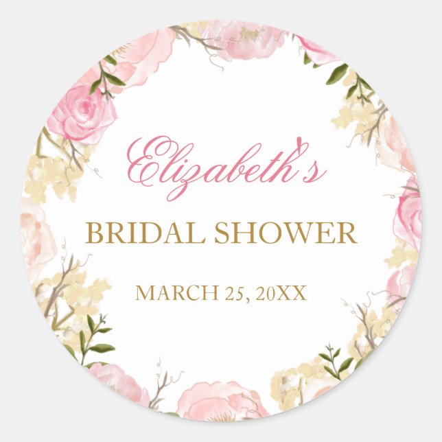 Élégant Sticker Bridal Rose Rose Rose (Devant)