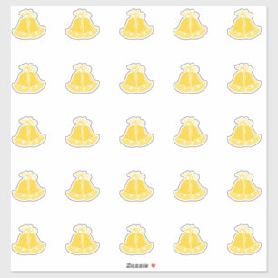 Élégant Sticker De Mariage Bells Kiss-Cut