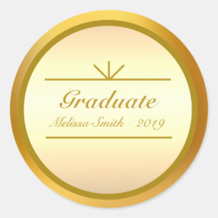 Élégant Sticker Golden Graduate