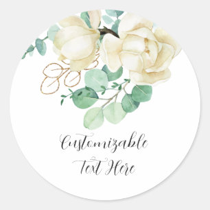Élégant Sticker Magnolia Aquarelle