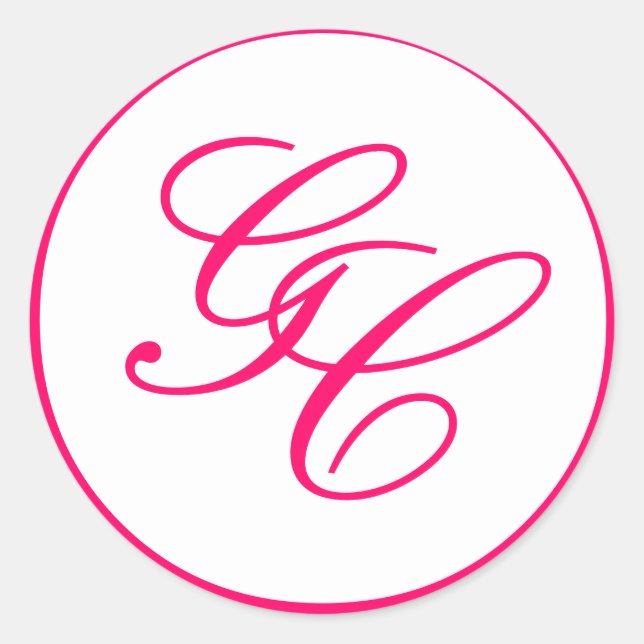 Élégant Sticker Mariage rose et blanc chaud (Devant)