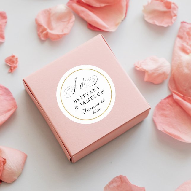 Élégant Sticker Mariage Script I Do (Créateur téléchargé)