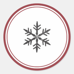 Élégant Sticker simple Flocon de neige
