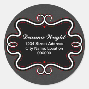 Élégant Stickers Bordure et Damas