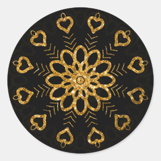 Élégant Stickers Mandala Floral Snowflake