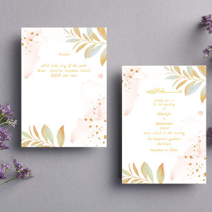 ELEGANT STILISCH PINK ISLAMIC WEDD EINLADUNG