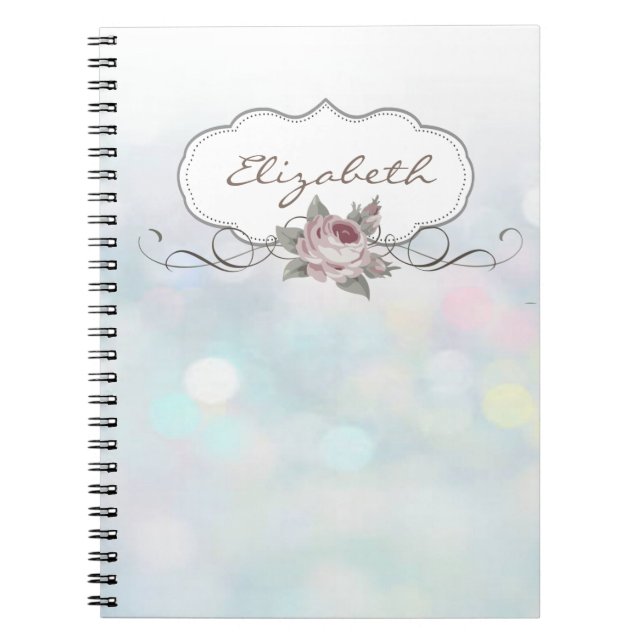 Elegant Stilvoll ,Bokeh,Rose Notizblock (Vorderseite)