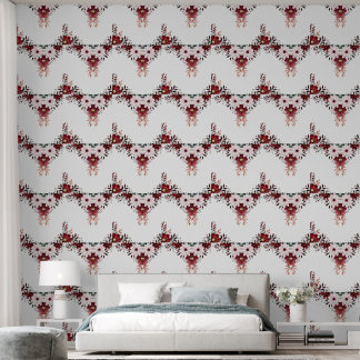 Elegant stilvoll floral rot pink weiß tapete