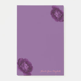 Elegant Stilvoll Girly, Lila Rose Post-it Klebezettel