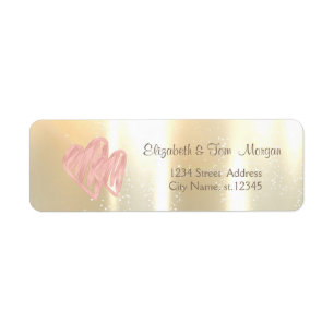 Elegant, stilvoll Gold, Herzen