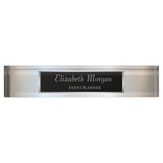 Elegant Stilvoll Gold Namensplakette (Vorderseite)