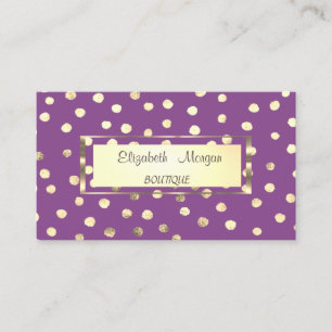 Elegant Stilvoll,Gold Rahmen,Confetti Visitenkarte