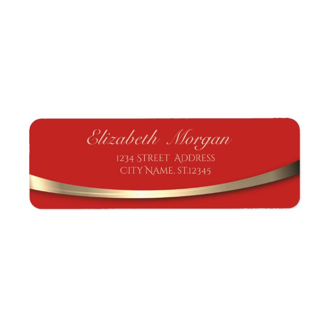 Elegant Stilvoll, Gold, Rot (Vorne)
