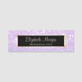 Elegant Stilvoll modern, Rahmen, Glitzer Bokeh Namensschild